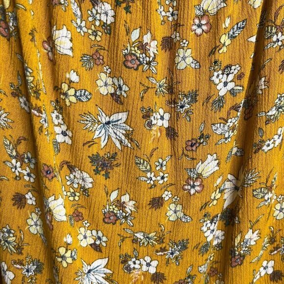 Mossimo Floral Off The Shoulder Mini Dress Yellow & White Size Medium - Picture 6 of 6
